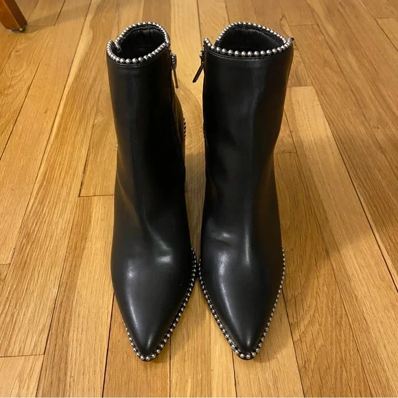 {Steve Madden} NIB Black Jinxed Embellished Pointed Toe Ankle Boots - size 10 - Picture 4 of 9
